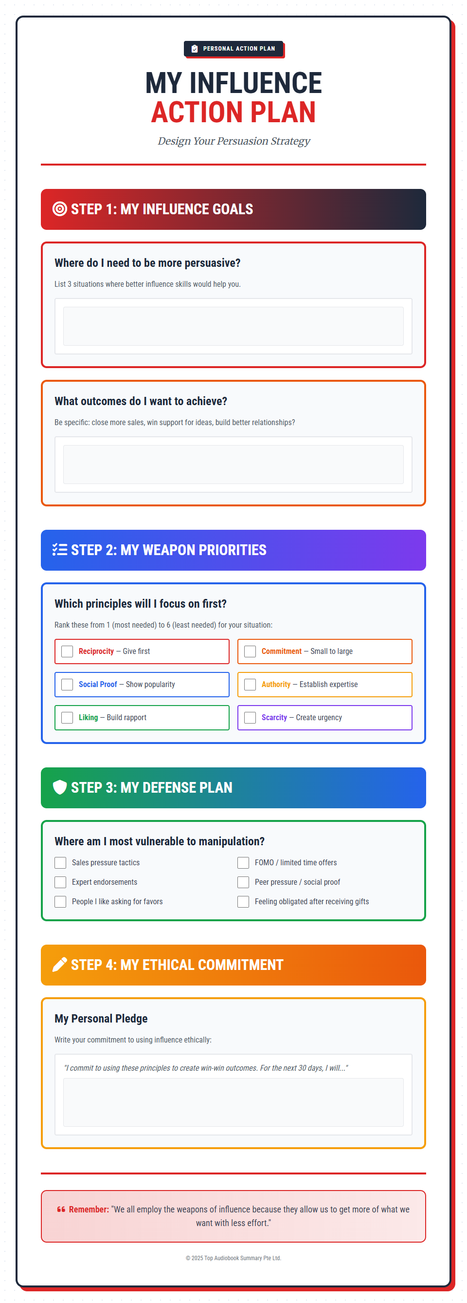 Personal Action Plan Preview